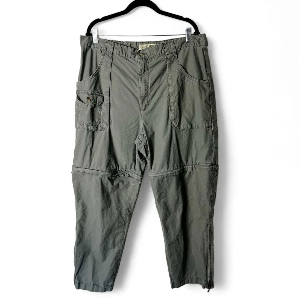 Cabela’s - Men’s Convertible Cargo Pants Shorts Khaki Green Fishing - Sz. 40/30